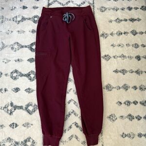 Figs Women's Jogger Pants in Burgundy